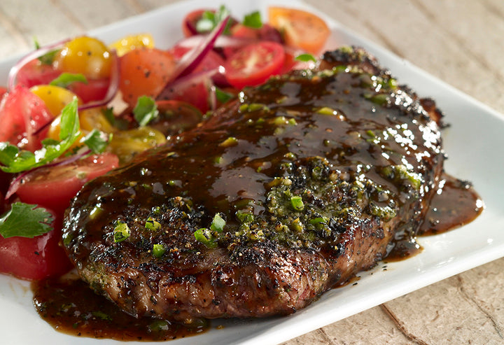 Pan Fried Herb Crusted Ribeye
